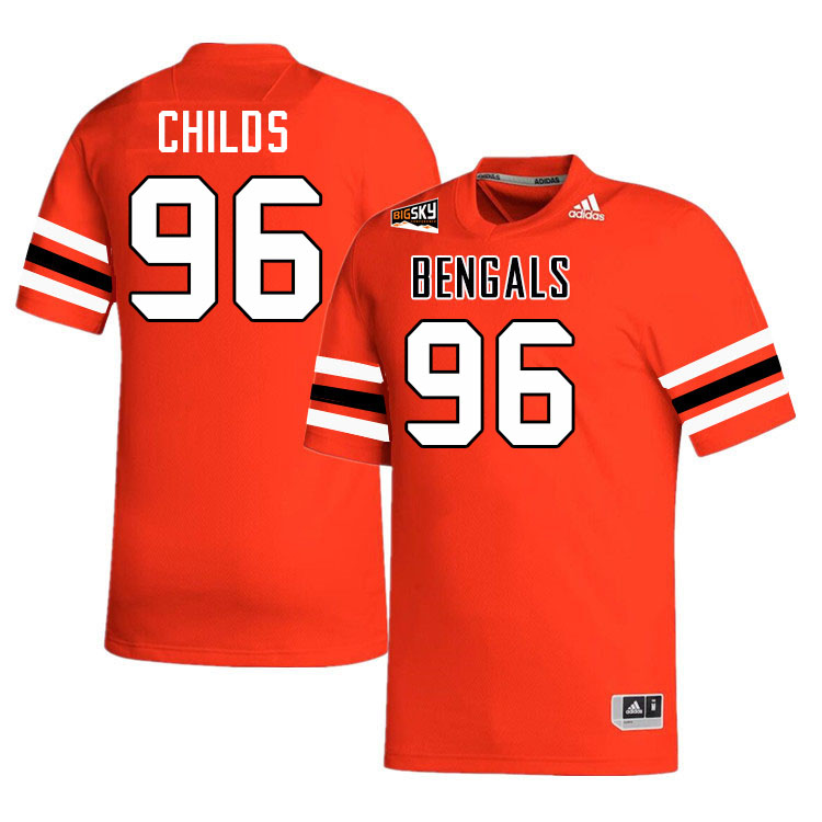 Idaho State Bengals #96 Bronson Childs College Football Jerseys,Uniforms Stitched-Orange